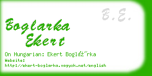 boglarka ekert business card